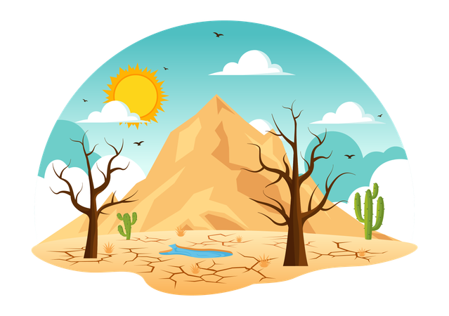 Combatting Desertification Day  Illustration