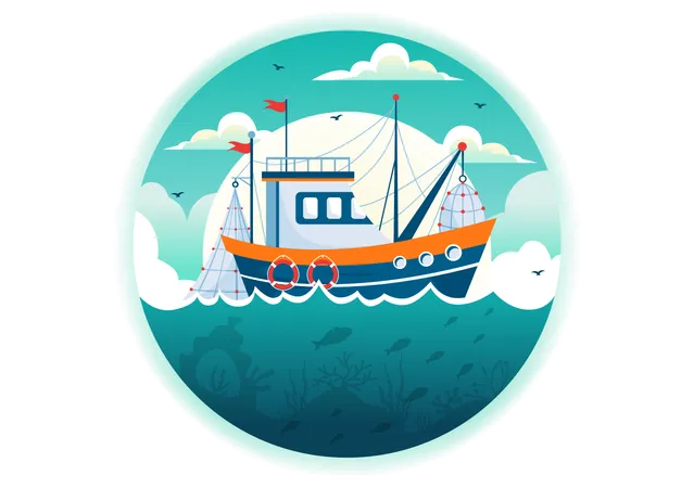 Combatting Illegal Fishing  イラスト