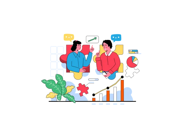 Combine For Effective Business  Illustration