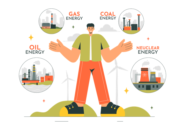 Combustibles fossiles  Illustration