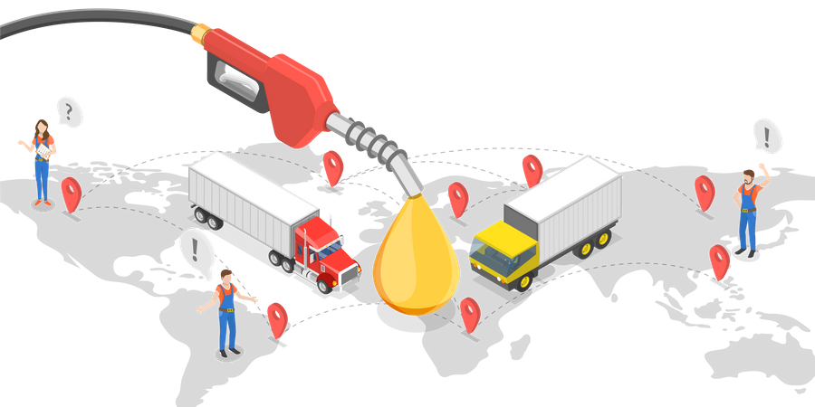 Combustíveis para transporte  Ilustração