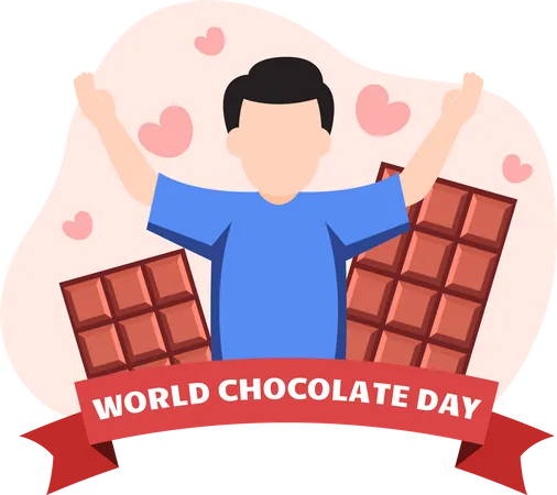 Comemoração do dia do chocolate  Ilustração