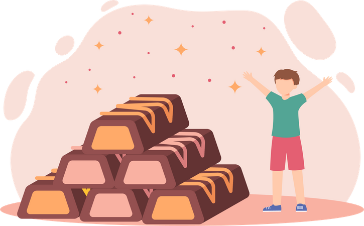 Comemoração do dia do chocolate  Ilustração