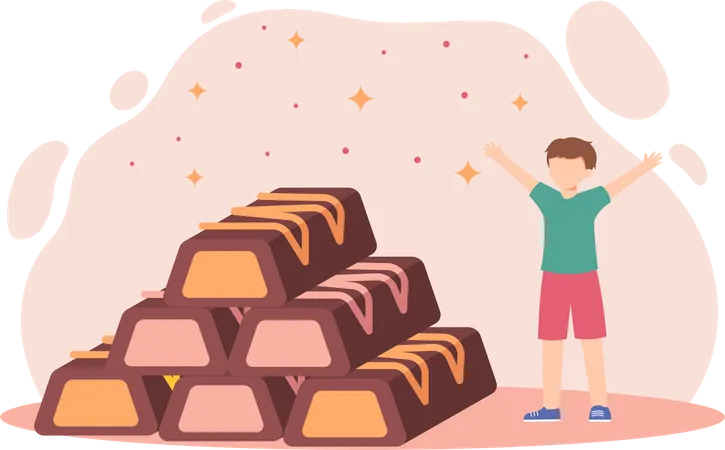 Comemoração do dia do chocolate  Ilustração