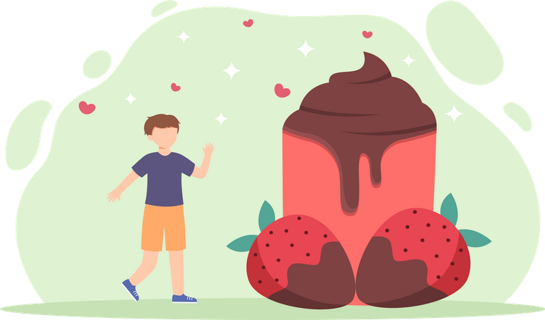 Comemoração do dia do chocolate  Ilustração