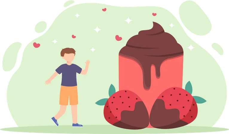 Comemoração do dia do chocolate  Ilustração