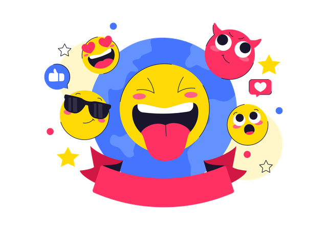 Celebração do Dia Mundial do Sorriso  Ilustração