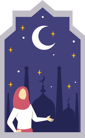 Celebração do Ramadã  Ilustração