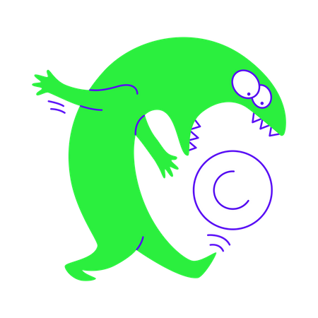Comendo dinheiro  Ilustração