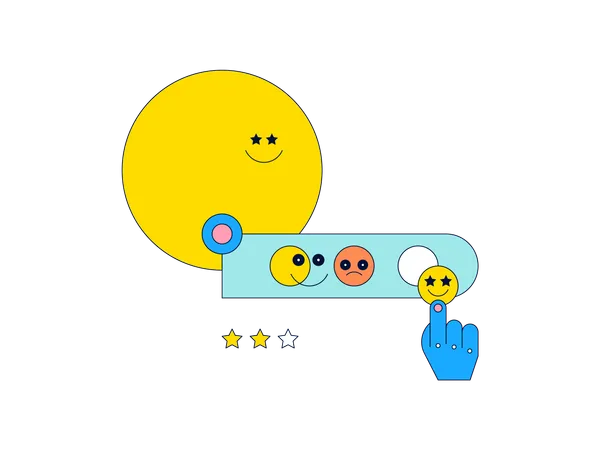Retroalimentación emoji  Ilustración