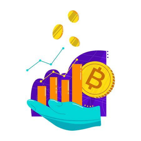 Comercio de bitcoins  Ilustración