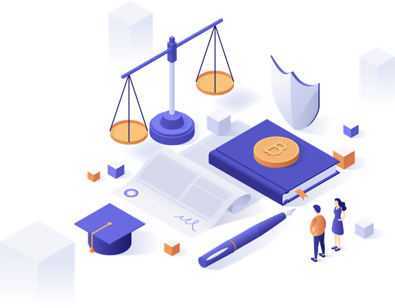 Comercio de bitcoins Ilustración