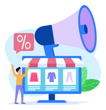 Comercio electrónico y compras 16  Ilustración