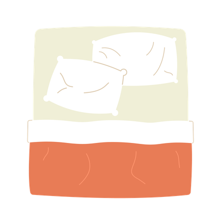 Comfortable king size bed  イラスト