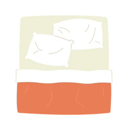Comfortable king size bed  Illustration