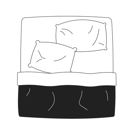 Comfortable king size bed  Illustration