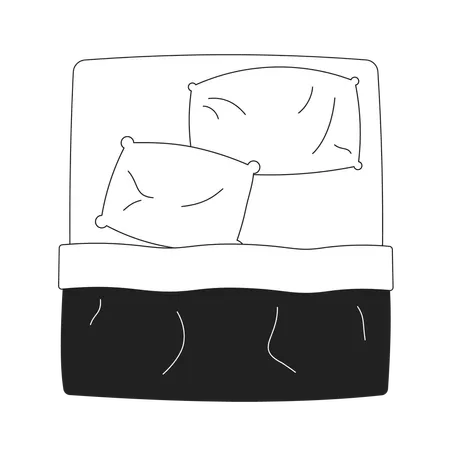 Comfortable king size bed  Illustration