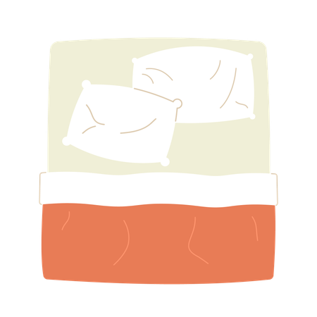 Comfortable king size bed  Illustration