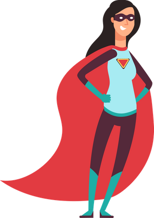 Comic superwoman  Illustration