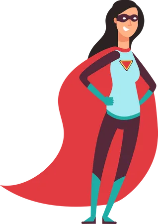 Comic superwoman Illustration