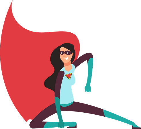 Comic superwoman  Illustration