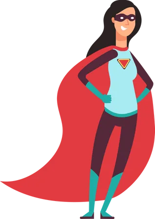 Comic superwoman  Illustration