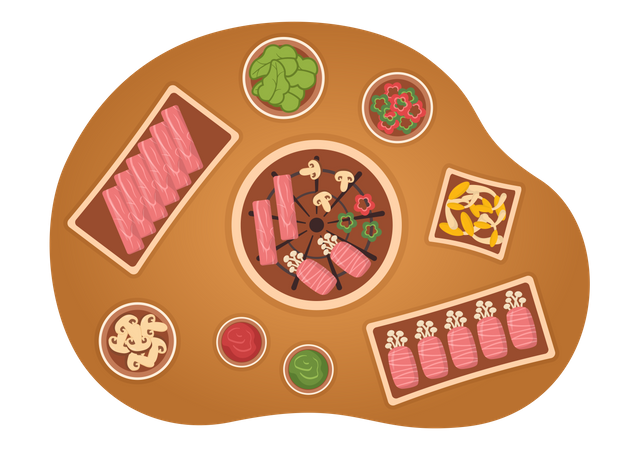 Comida coreana  Ilustración