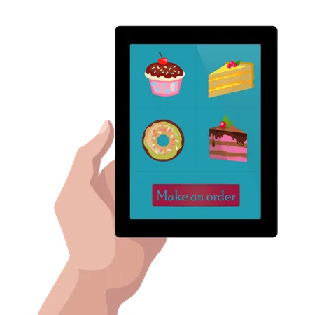 Commande de gâteaux en ligne  Illustration