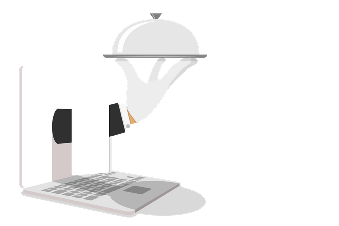 Commande de nourriture en ligne  Illustration
