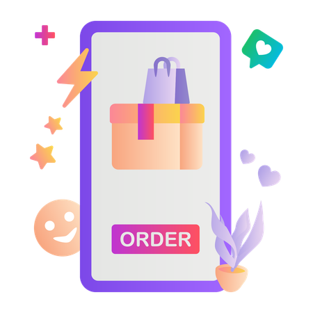 Commande en ligne  Illustration