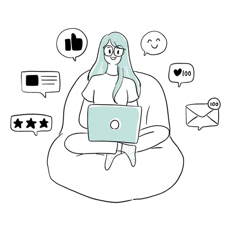 Commentaires sur les réseaux sociaux  Illustration