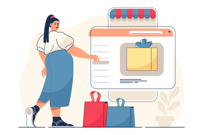 Commerce ambulant  Illustration