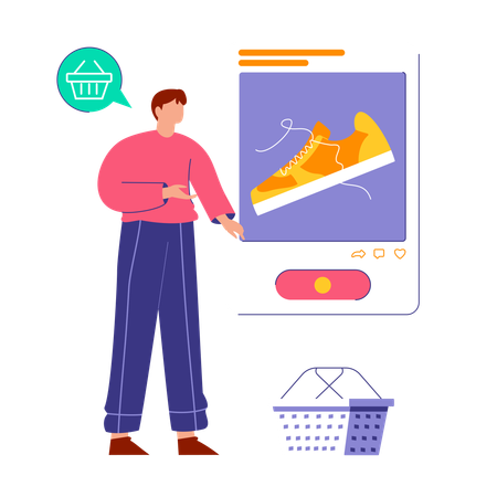 Commerce social  Illustration