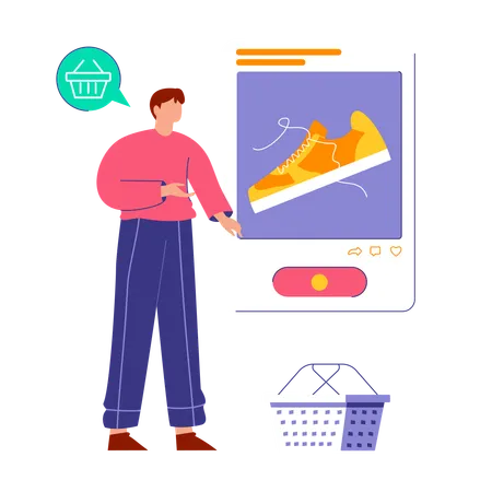 Commerce social  Illustration