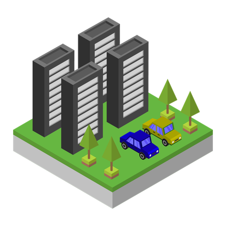 Commercial Building  Illustration