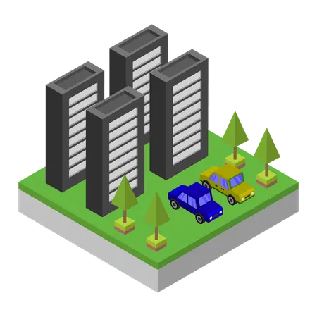 Commercial Building  Illustration