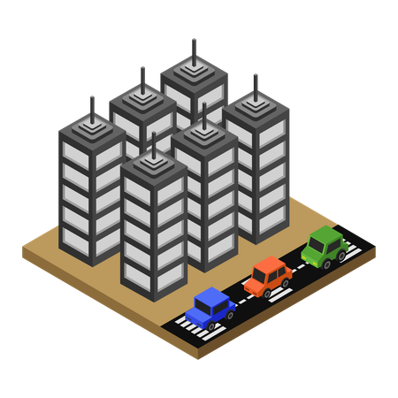 Commercial Building  Illustration