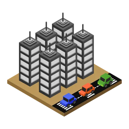 Commercial Building  Illustration