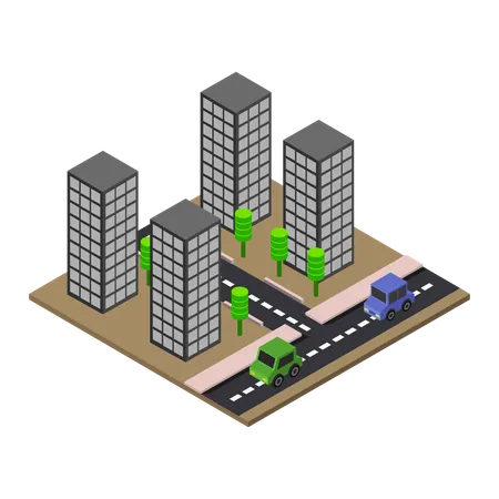 Commercial Building  Illustration