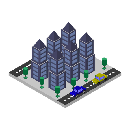 Commercial Building  Illustration