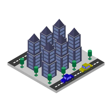 Commercial Building  Illustration