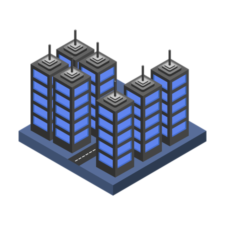 Commercial Building  Illustration