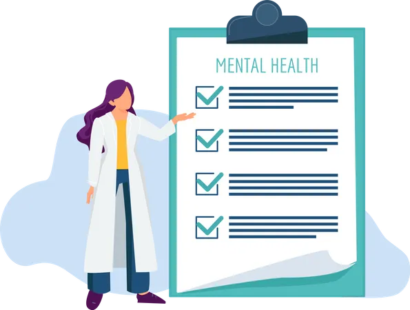 Common tips for mental health  Illustration