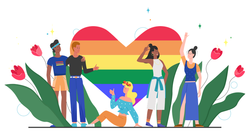 Communauté lgbt  Illustration