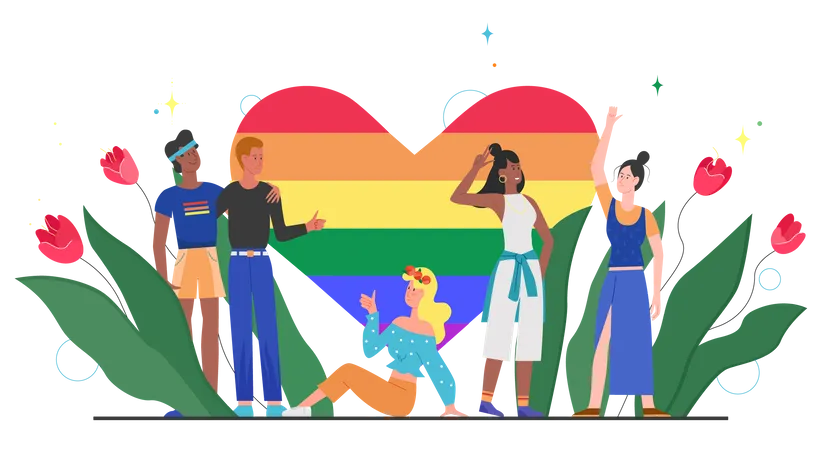 Communauté lgbt  Illustration