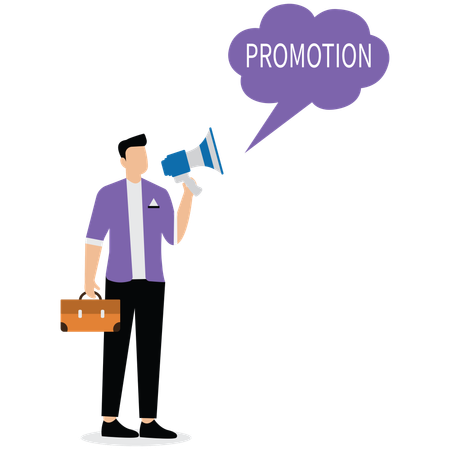 Communicate to announce promotion  Illustration