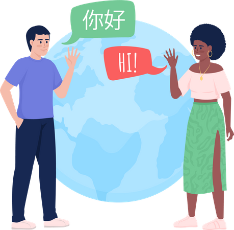 Communicate with native speaker  Illustration