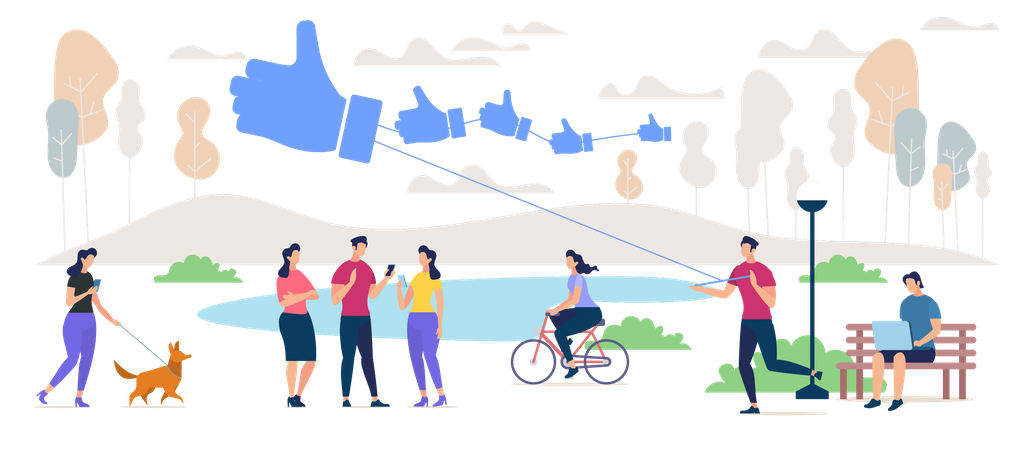 Communicating and Finding New Friends in Social Network  Illustration