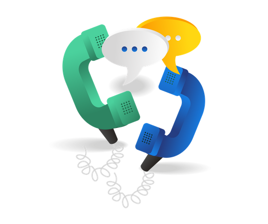 Communication by Telephone  Illustration