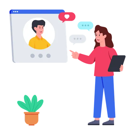 Communication en ligne  Illustration